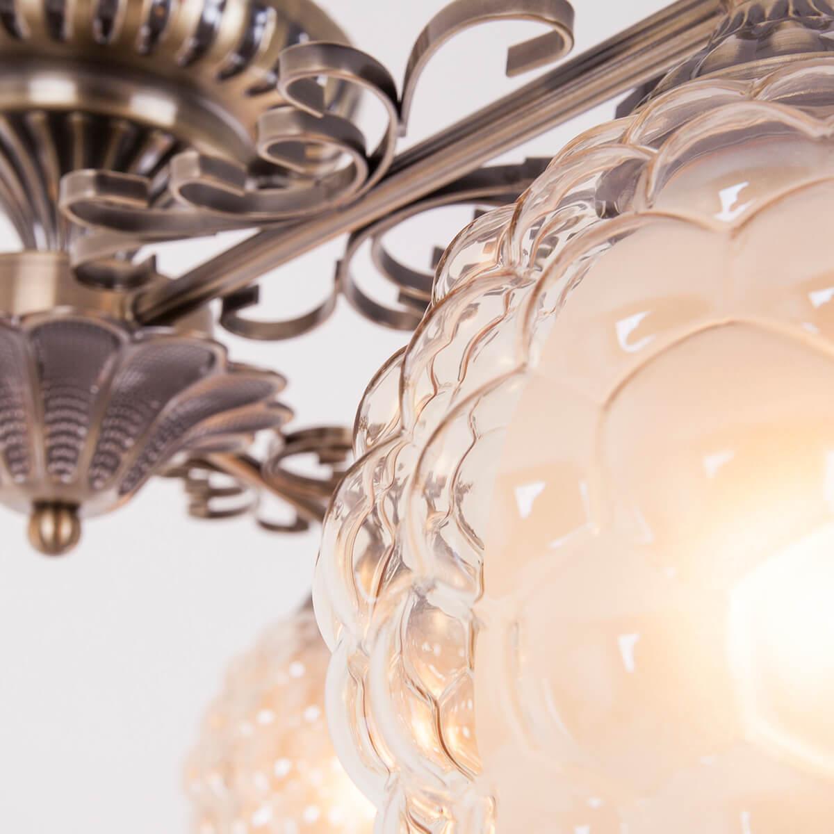 Потолочная люстра IDLamp Bella 285/3PF-Oldbronze IDLAMP BELLA OLDBRONZE 183443 Белый  - Вид №1