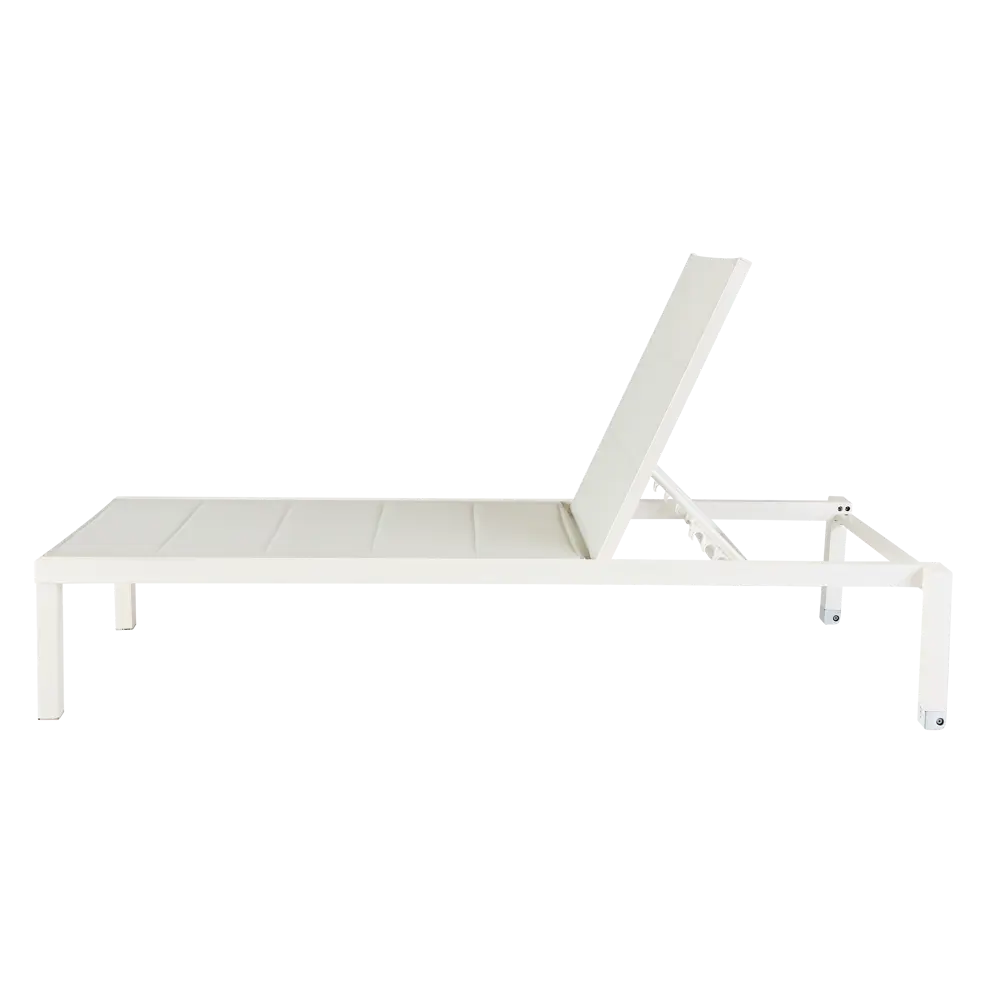 Шезлонг Naterial Aquila II 200x36x75 см алюминий/текстилен белый STLM-2064721 - Вид №4