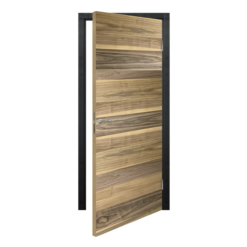 Дверь межкомнатная глухая Loft 60x200 см шпон цвет американский орех с замком и петлями 85325427 STLM-2085593 МАРИО РИОЛИ  - Вид №3