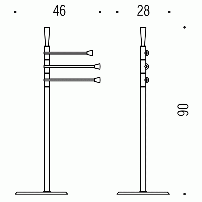 B9415 Стойка напольная 0.89 м COLOMBO ISOLE Colombo Design - Вид №2