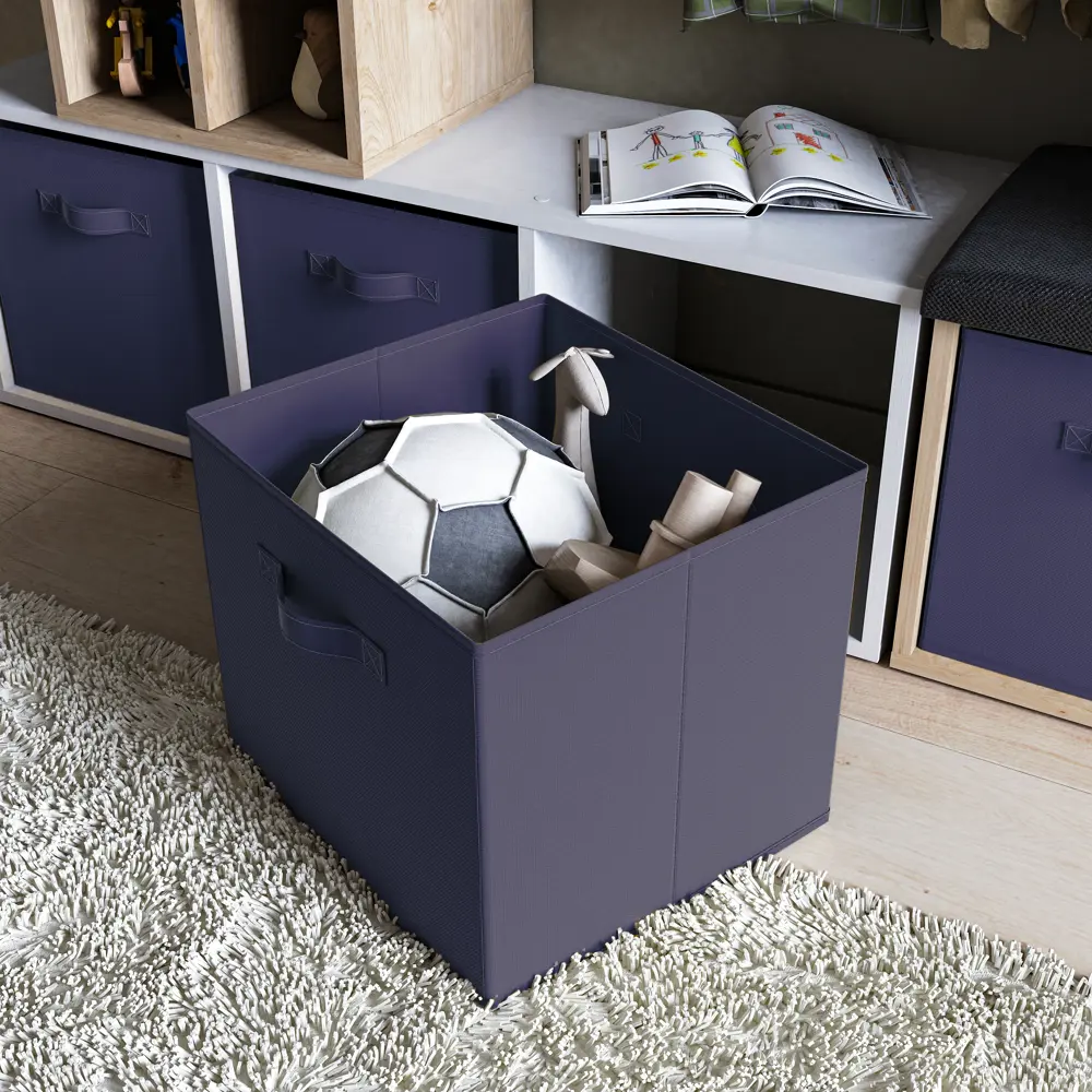 Короб Spaceo KUB Saphir 31x31x31 см 29.7 л полиэстер цвет синий STLM-2096930