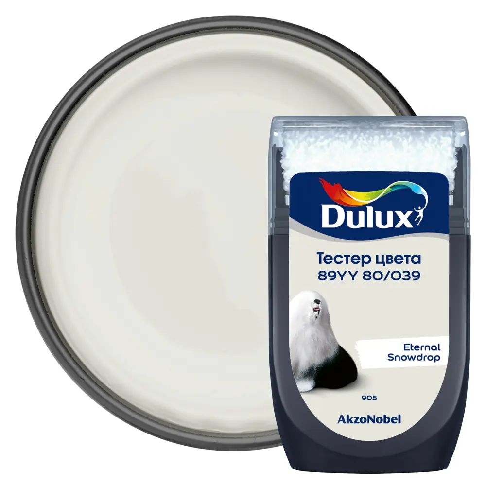 Тестер краски для стен Dulux 89YY 80/039 Eternal Snowdrop 30 мл STLM-2031340