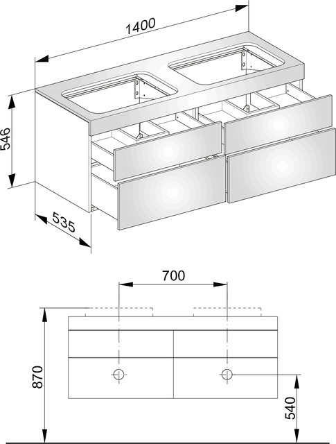 31575280000 Тумба под умывальник KEUCO Edition 400 - Вид №2