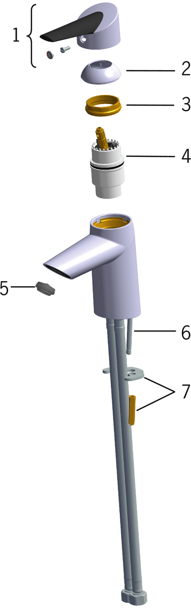 Oras 2710F Смеситель для умывальника 2710F Optima Хром  - Вид №13