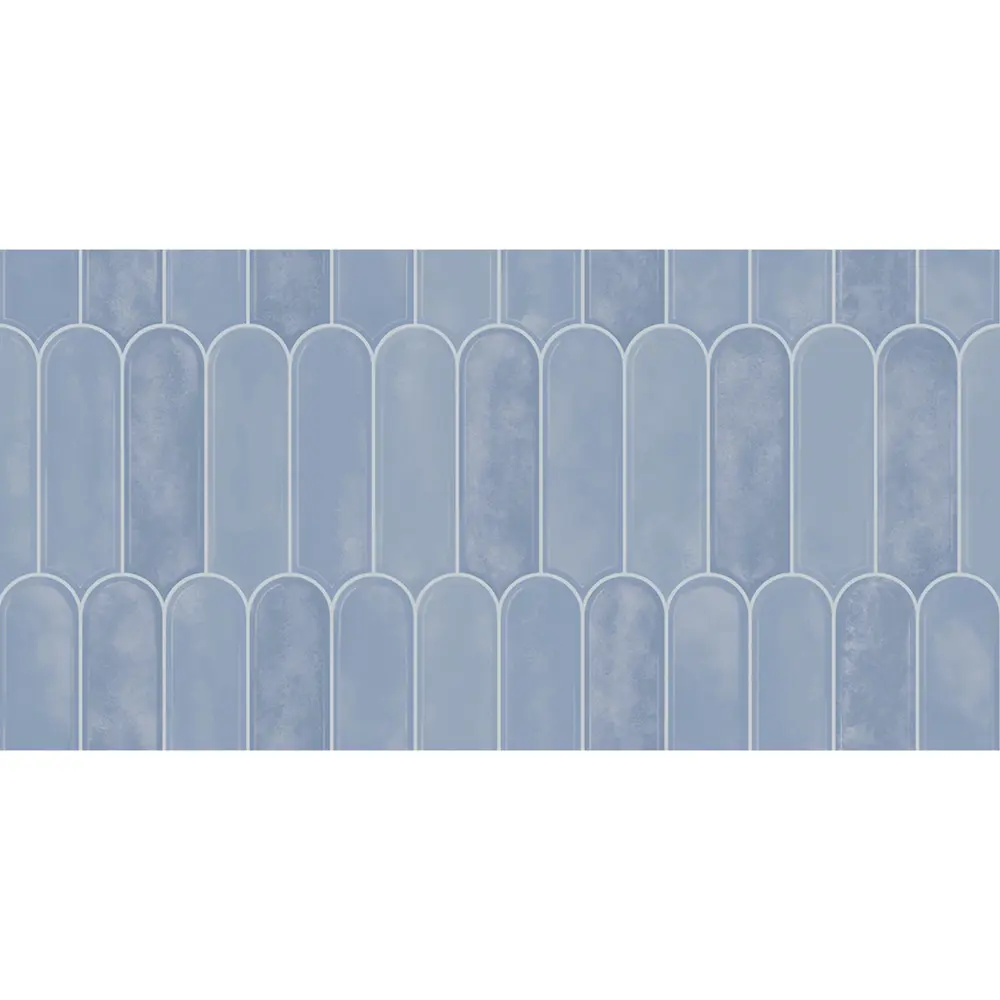 Настенная плитка Azori Salieri Blue 31.5x63 см 1.79 м² глянцевая цвет синий STLM-2041548 - Вид №1