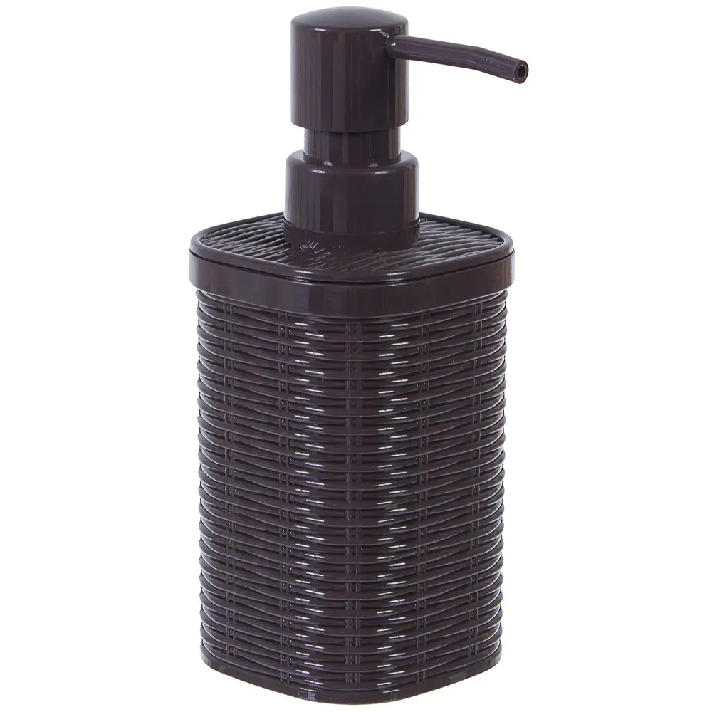 Дозатор для жидкого мыла настольный «Roundy» пластик цвет коричневый SWENSA Rotang STLM-2207342
