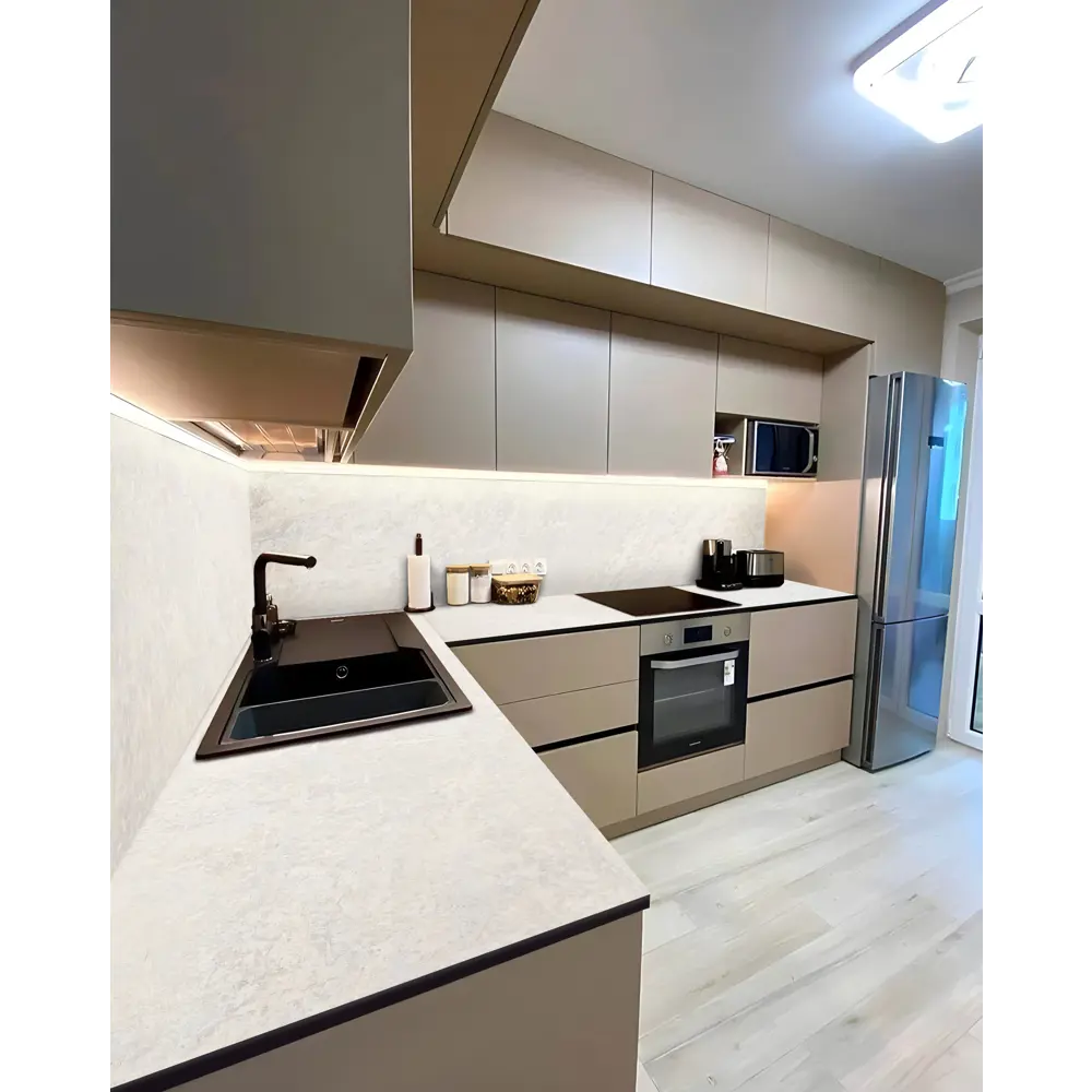 Столешница кухонная Сланец светлый HPL-пластик 240х60 см серый мрамор 89425420 Santreyd STLM-1581255 - Вид №6