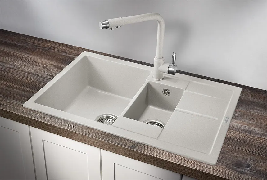 7802, БАЗАЛЬТ, кухонная мойка, кварц GRANULA 7802-ST239