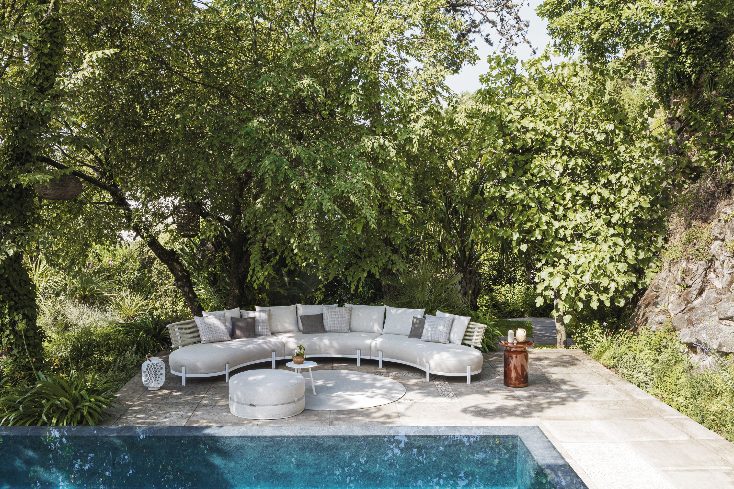 2-местный изогнутый тканевый садовый диван Atmosphera Лотос ARCH-00055092 - Вид №3