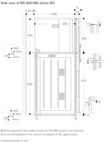 Gaggenau Комбинированный духовой шкаф из нержавеющей стали и стекла Serie 400 Bs485112 - Вид №2