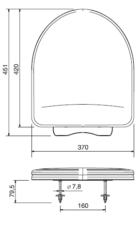 161414 Крышка сиденье для унитаза ОРИО  - Вид №1