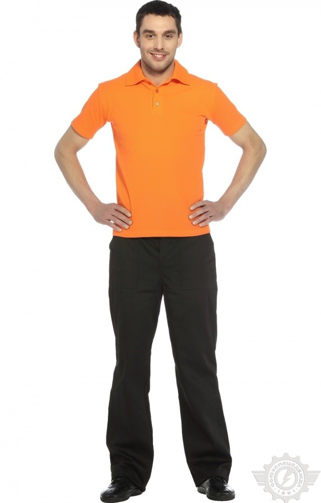 4958031 Тенниска-поло оранжевая  Одежда для салонов красоты  размер 4XL (58) Спецодежда  - Вид №9
