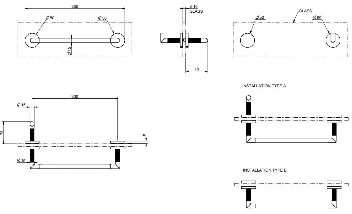Латунный держатель для полотенец Gessi кольцо ARCH-00060587 - Вид №9