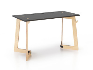 Рабочий прямоугольный стол с системой кабельных втулок