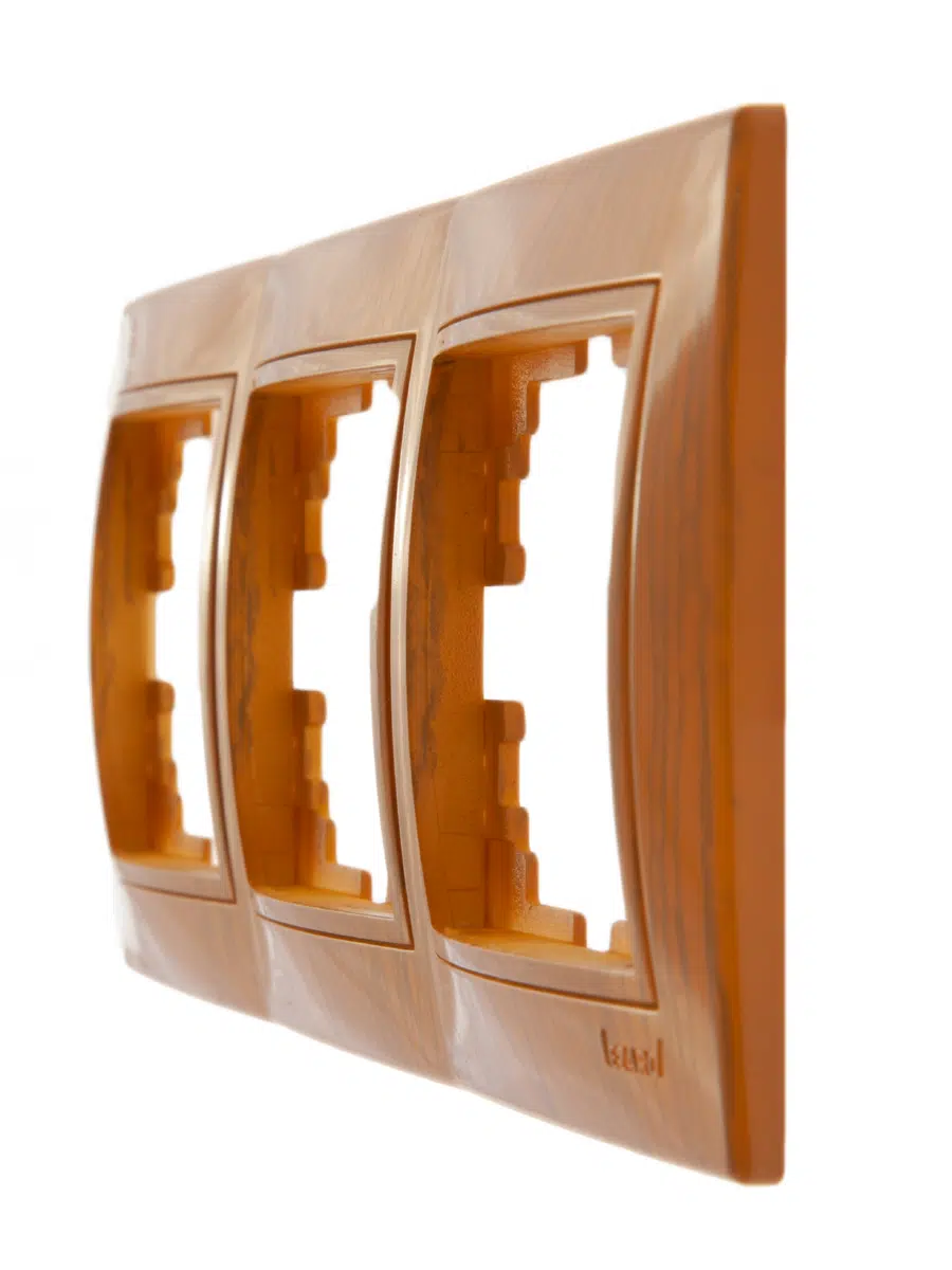 MIRA Рамка 3-ая горизонтальная ольха LEZARD 701-0700-148 - Вид №2