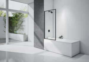 Шторка на борт ванны BLKFMB0 Merlyn Black Черный