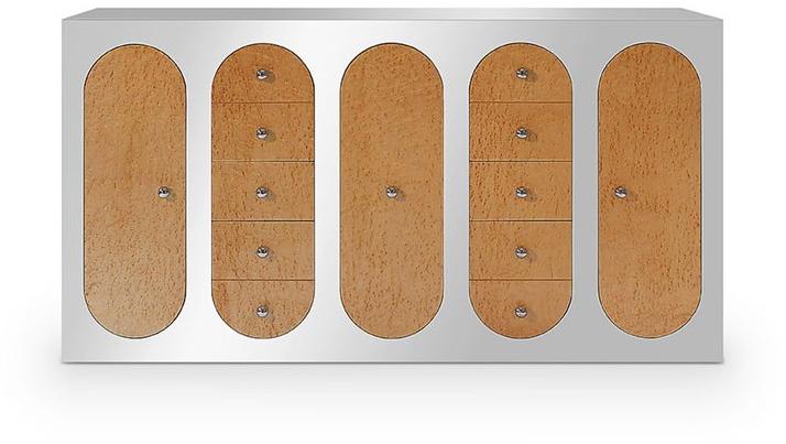 Essential Home Прямоугольная консоль из нержавеющей стали с ящиками sun-id-1351023 - Вид №1