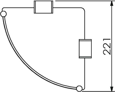11351F Полка подвесная цвет хром LANGBERGER VICO - Вид №2