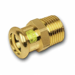 1112431534 SANHA 11243G пресс-фитинг газ, бронза, ниппель переходной ВПр-НР 15x3/4 мм