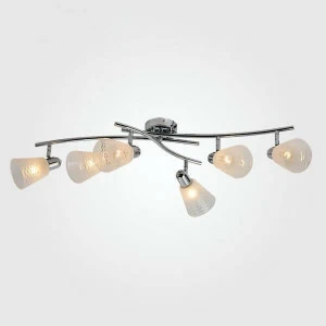 Спот потолочный на 5 ламп белый "Органик" 20053/6 EUROSVET ОРГАНИК 00-3891204 Белый;хром