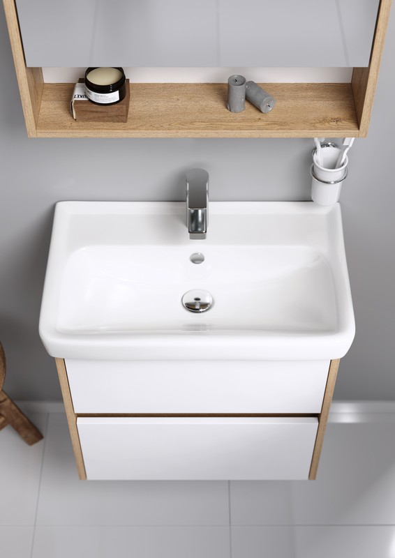 Сити Тумба под умывальник подвесная 50 см, цвет дуб балтийский SIT0105DB AQWELLA City 641594 - Вид №2