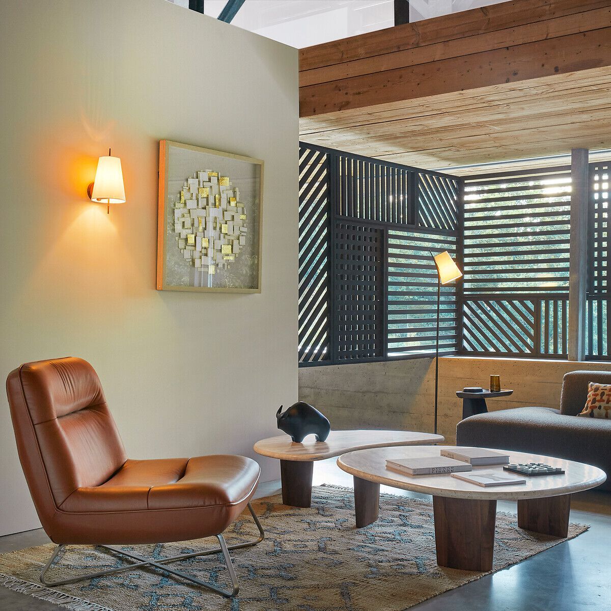 Низкий журнальный столик из травертина AMPM GUIMEL ARCH-00060172 - Вид №3