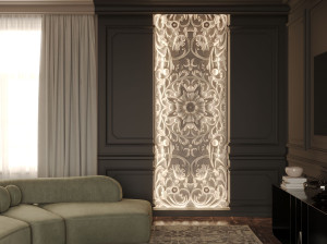 Трехмерная декоративная гипсовая панель