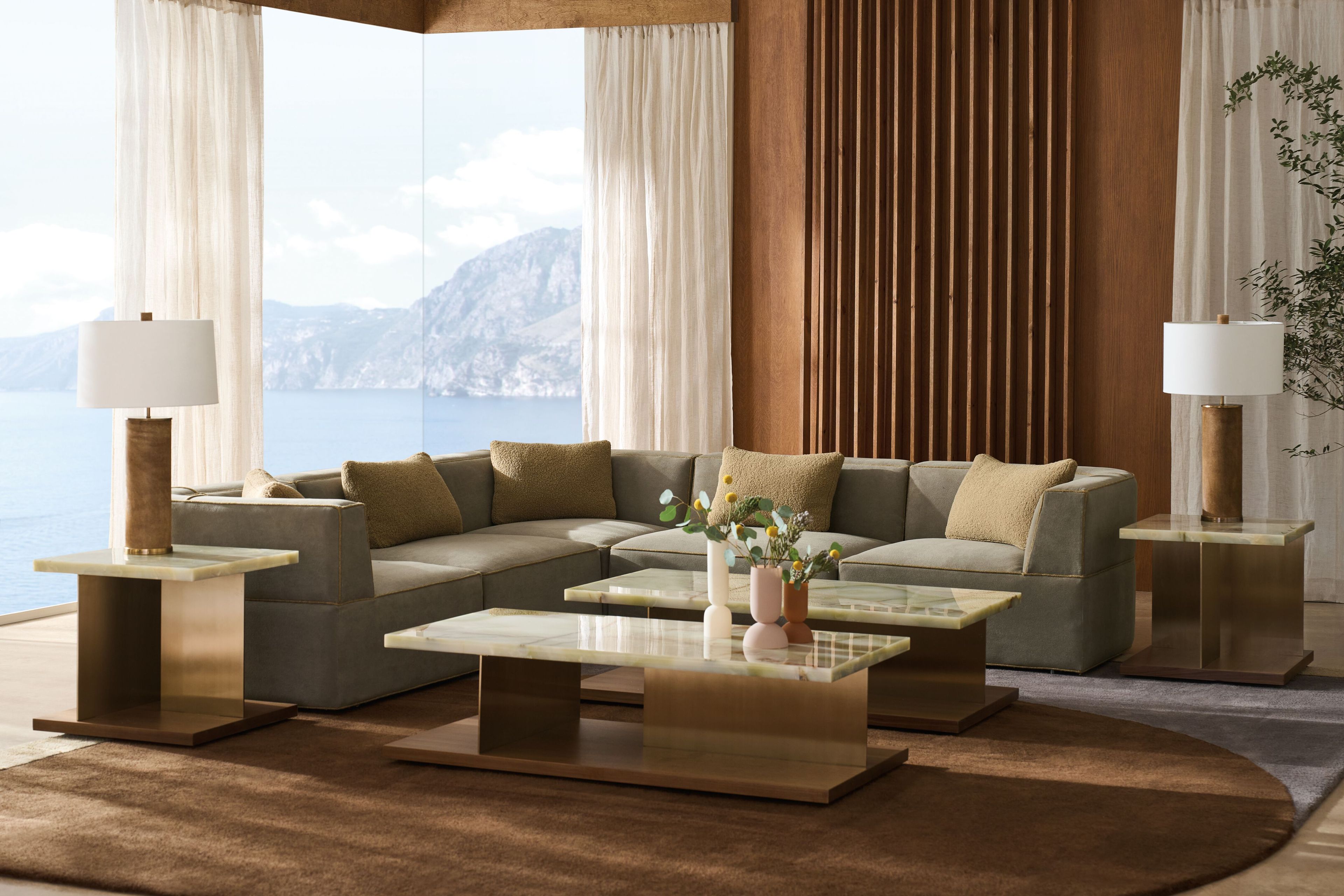 Модульный угловой диван из нубука Caracole Марбелья ARCH-00006537 - Вид №5