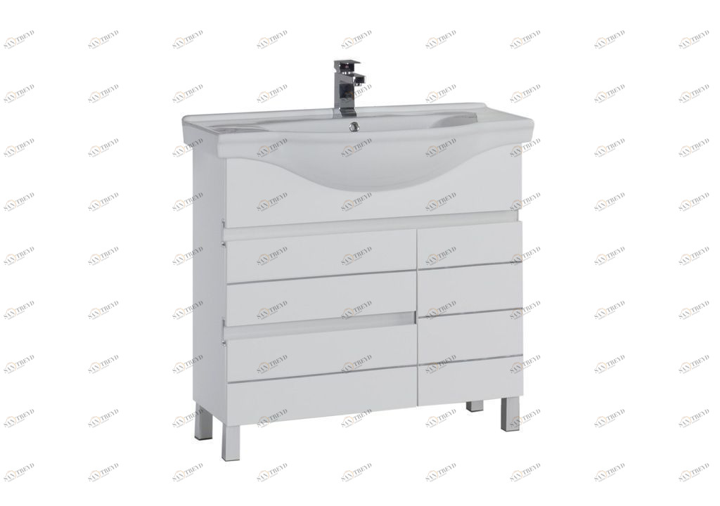 Тумба с раковиной Aquanet Доминика 90 белый 0017726800169552