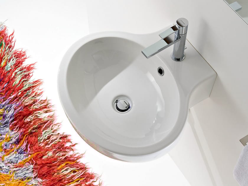 Керамическая овальная подвесная раковина Scarabeo Ceramiche ARCH-00107547