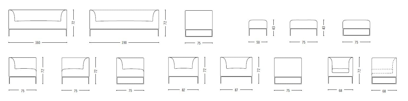 Секционный диван из ткани COR Mell ARCH-00120713 - Вид №3
