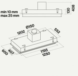 Falmec Потолочная вытяжка из стали и стекла Design+ sun-id-1483376 - Вид №10