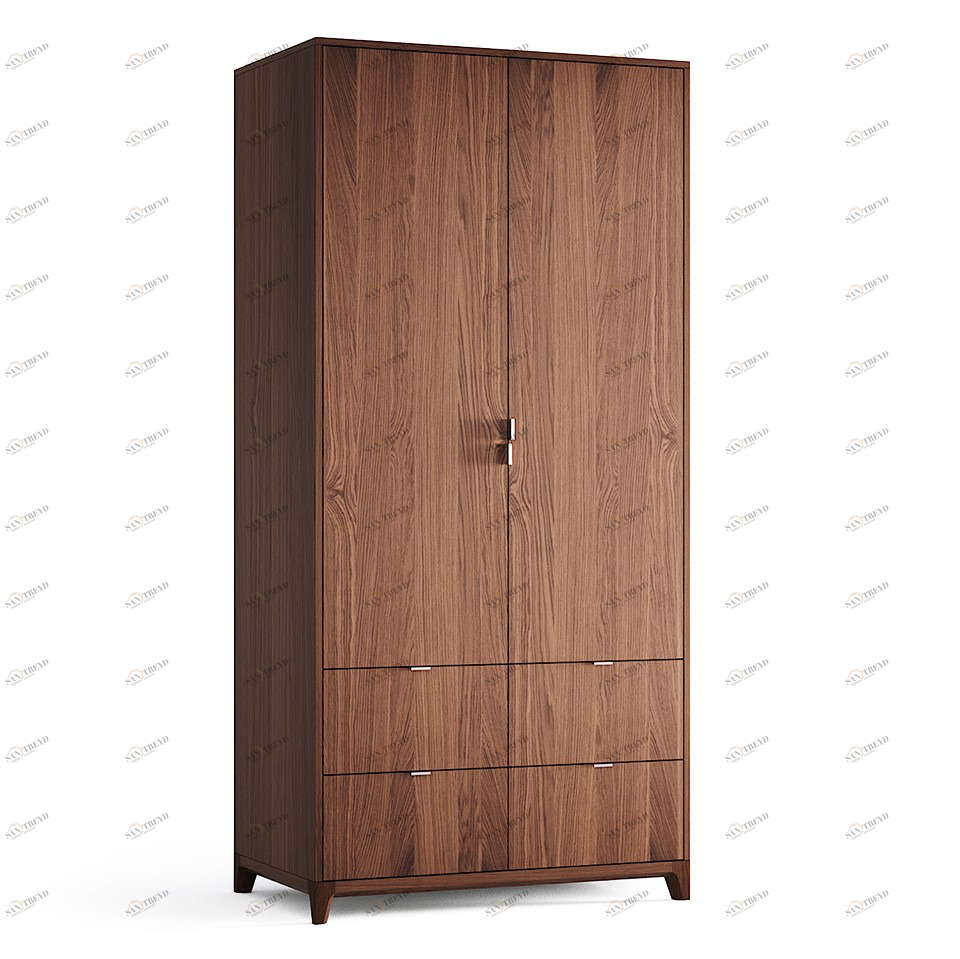 Шкаф двухдверный с ящиками дуб тобакко Case №4 THE IDEA  210401 Коричневый 