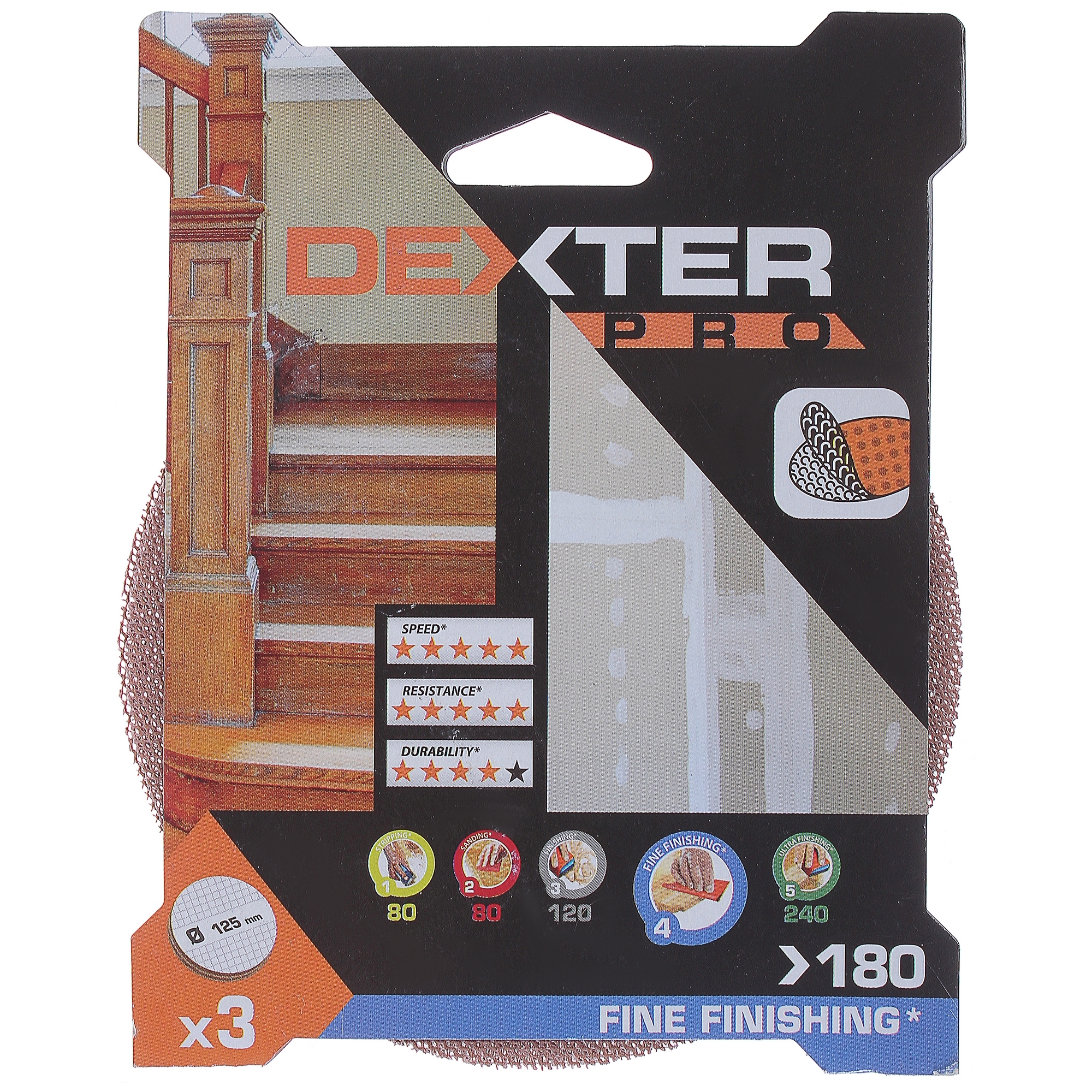 Шлифовальные диски Dexter Pro P180 для финишной обработки поверхностей 81884816 STLM-0013905 - Вид №2
