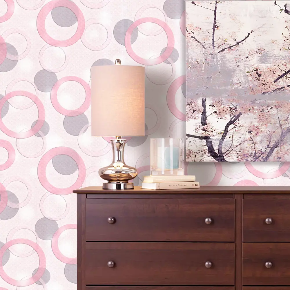 Обои бумажные Баблс розовые 0.53 м 9100-32 Santreyd STLM-2048527 - Вид №2