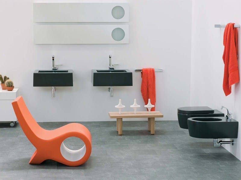 Керамическая подвесная столешница с переливом Ceramica Flaminia Acquagrande ARCH-00142653 - Вид №2