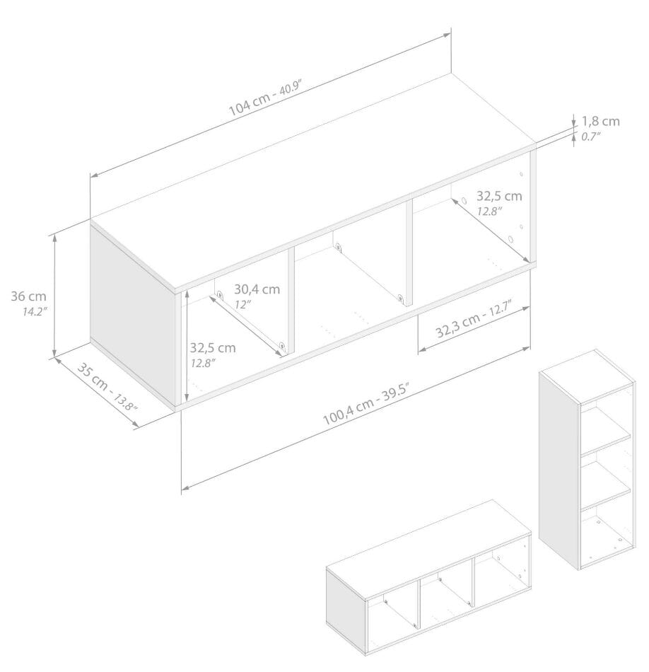 Вертикальный навесной шкаф в меламинированном стиле Mobili Fiver X ARCH-00071743 - Вид №15