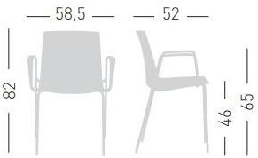 GABER Съемное кресло из технополимера с подлокотниками Jubel sun-id-1431284 - Вид №14