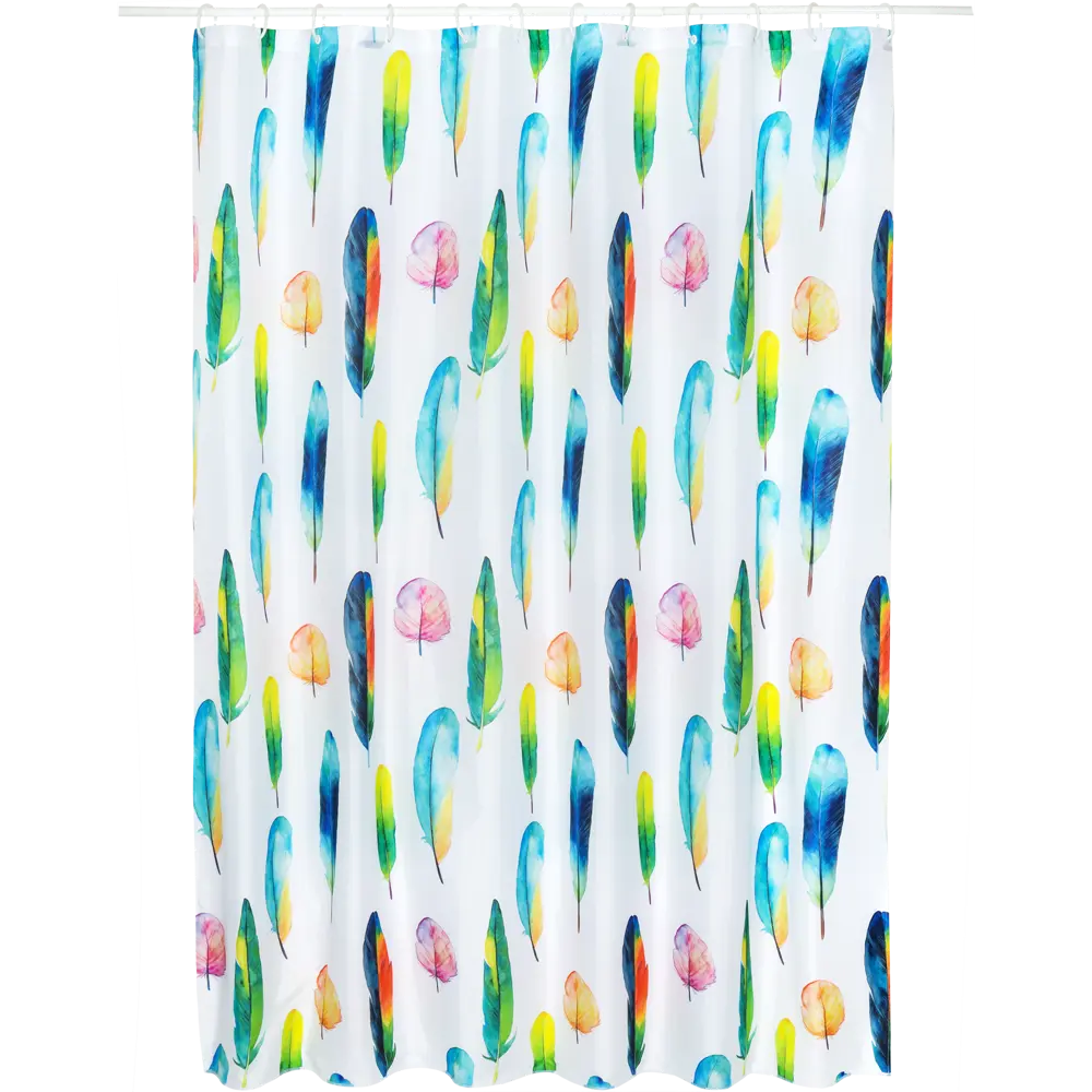 Штора для ванны Color Feather, 180х180 см, полиэстер BATH PLUS ШТОРЫ CHARME RED STLM-2082353 - Вид №1