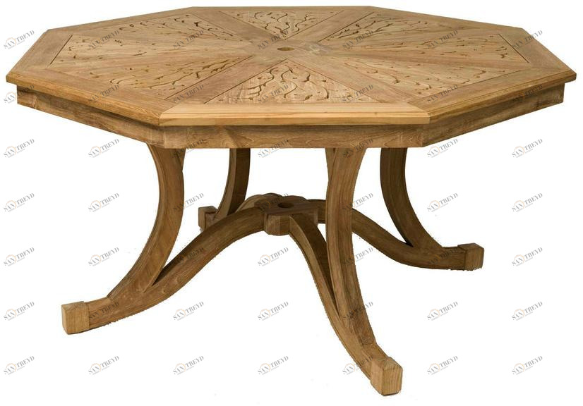 ASTELLO Обеденный стол из тикового дерева Hibiscus sun-id-1482597