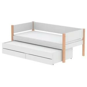 Кушетка Flexa White с дополнительным спальным местом, 210 см, белая лакированная