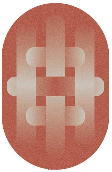 HC28 Cosmo Овальный коврик с геометрическими мотивами  76c010-15  - Вид №2