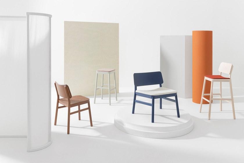 Billiani Стул из бука со встроенной подушкой Drum 071 - Вид №1