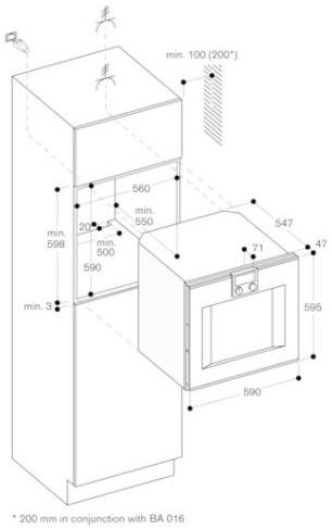 Духовка из нержавеющей стали класса а Serie 400 Bo451112 Santreyd - Вид №3