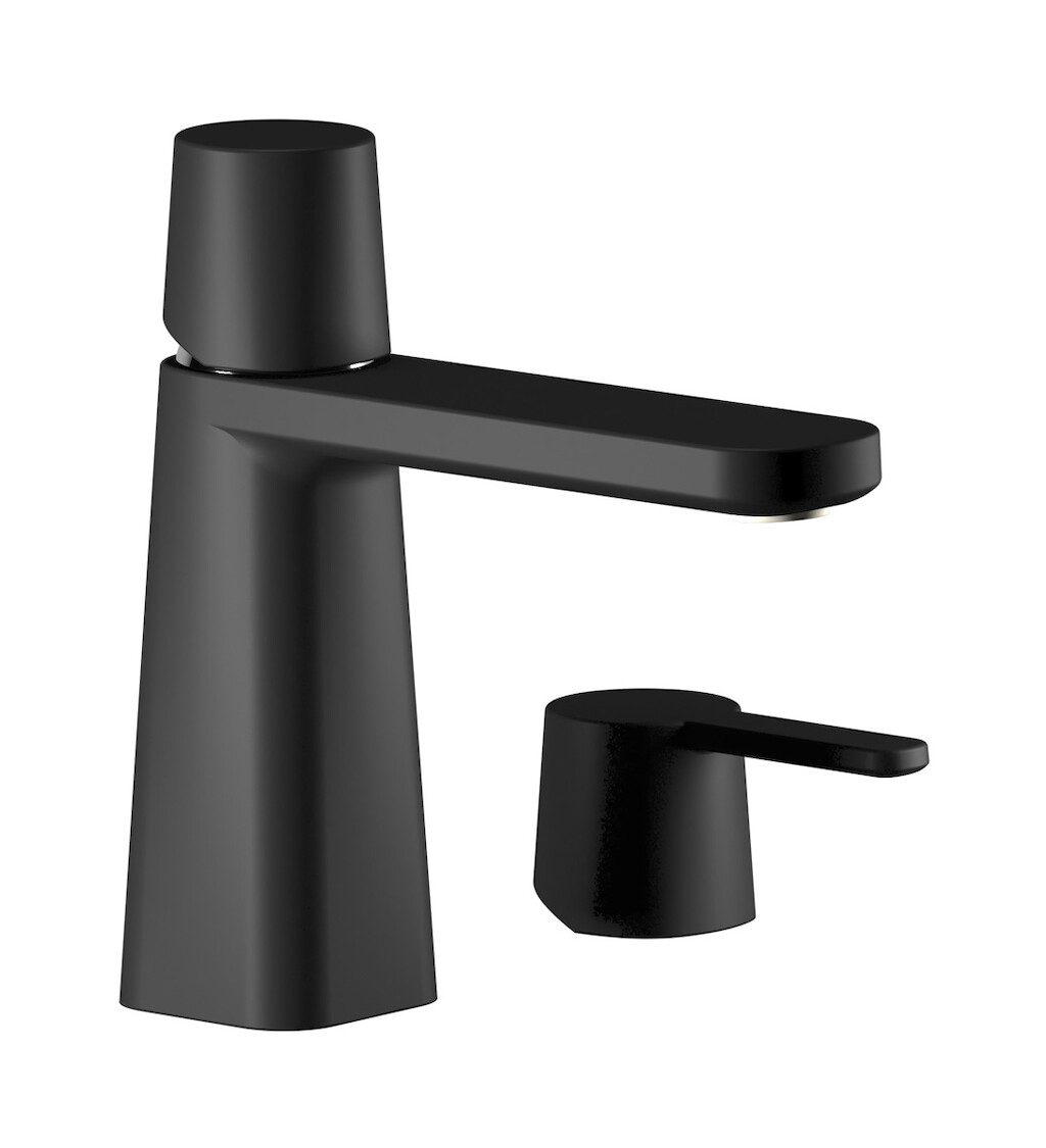 Смеситель для раковины на 1 отверстие в комплекте с донным клапаном WE ARE IB aa202np Matt Black TAAAC