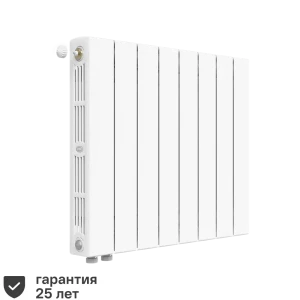 Радиатор секционный Rifar Supremo VL 500/90 8 секций нижнее левое подключение биметалл белый