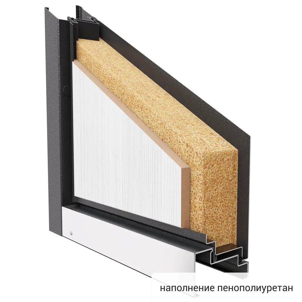 Дверь металлическая Контрол Танганика, 880 мм, правая, цвет белый TOREX STLM-2156037 - Вид №12