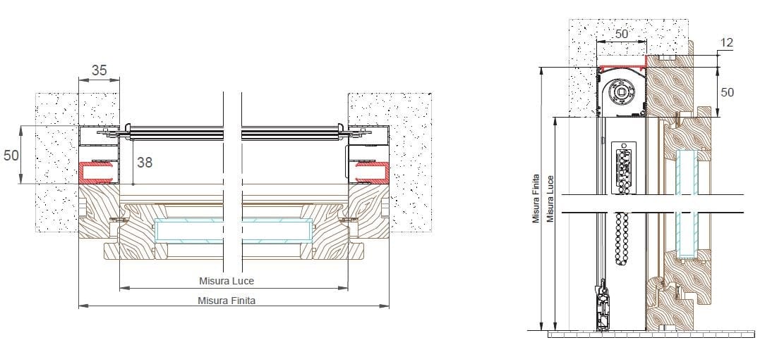 Вертикальная встраиваемая москитная сетка Mv Line москитные сетки-вертикальный встраиваемый ARCH-00042291 - Вид №4