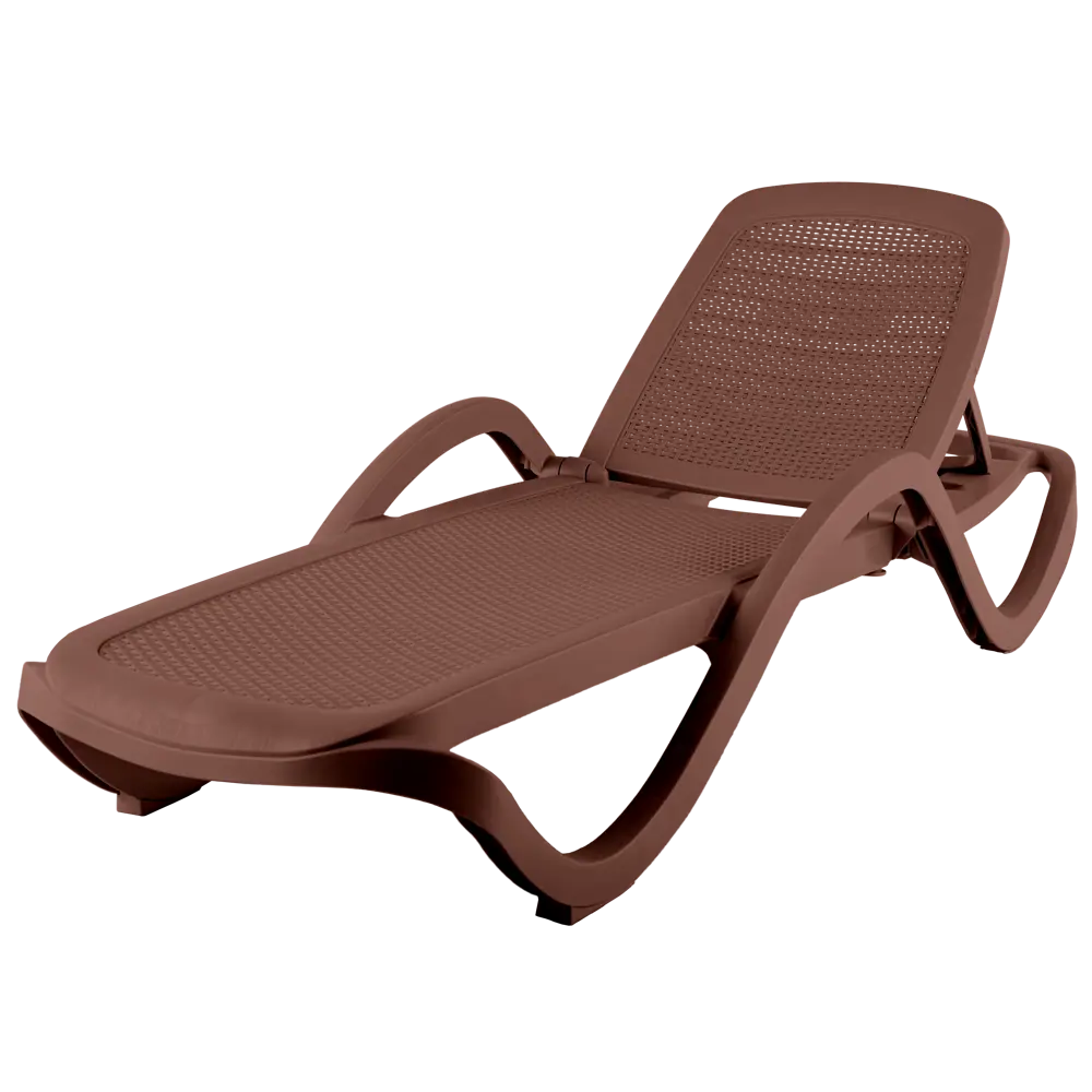 Шезлонг Capri 195x73x41 см пластик коричневый Santreyd STLM-2121540 - Вид №1