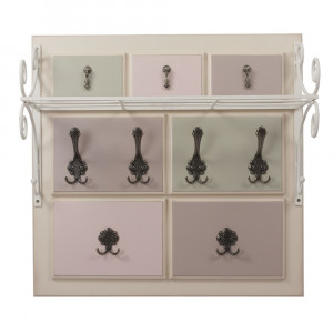 15003 Вешалка настенная Пандора 2 Айвори Акварель BOGACHO